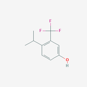 molecular formula C10H11F3O B14068507 4-Isopropyl-3-(trifluoromethyl)phenol 