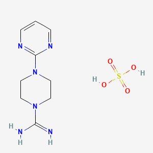 molecular formula C9H16N6O4S B1406853 4-Pyrimidin-2-ylpiperazine-1-carboximidamide sulfate CAS No. 1417569-96-0