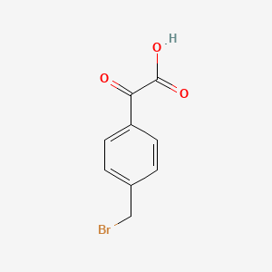 molecular formula C9H7BrO3 B14068533 2-(4-(Bromomethyl)phenyl)-2-oxoacetic acid 