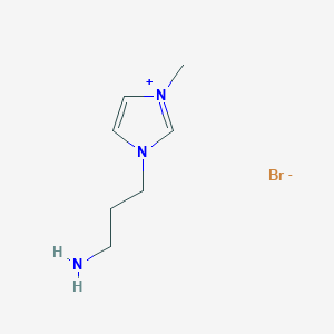 molecular formula C7H14BrN3 B14068548 3-(3-Aminopropyl)-1-methyl-1H-imidazol-3-ium bromide 