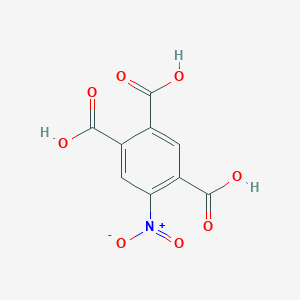 molecular formula C9H5NO8 B14068561 5-Nitrobenzene-1,2,4-tricarboxylic acid CAS No. 61837-53-4