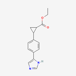 molecular formula C15H16N2O2 B1406861 (1S,2S)-ethyl 2-(4-(1H-imidazol-4-yl)phenyl)cyclopropanecarboxylate CAS No. 1242440-98-7