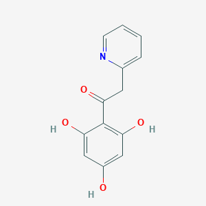 molecular formula C13H11NO4 B14068610 Ethanone, 2-(2-pyridinyl)-1-(2,4,6-trihydroxyphenyl)- CAS No. 101068-26-2