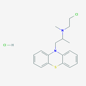 molecular formula C18H22Cl2N2S B14068613 Phenothiazine, 10-(2-((2-chloroethyl)methylamino)propyl)- CAS No. 101976-33-4