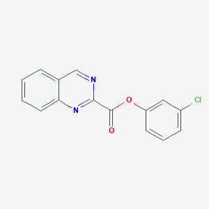 molecular formula C15H9ClN2O2 B14068670 (3-Chlorophenyl) quinazoline-2-carboxylate 