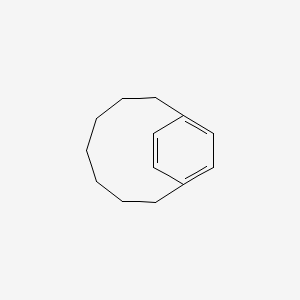 molecular formula C13H18 B14068686 Bicyclo(7.2.2)trideca-9,11,12-triene CAS No. 3761-63-5