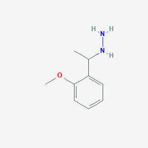 molecular formula C9H14N2O B14068792 (1-(2-Methoxyphenyl)ethyl)hydrazine 