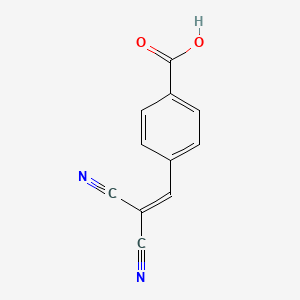 molecular formula C11H6N2O2 B14068817 Benzoic acid, 4-(2,2-dicyanoethenyl)- CAS No. 15725-53-8