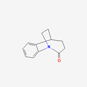 molecular formula C12H13NO B14068909 4,5-Dihydro-1,5-ethano-1-benzazepin-2(3H)-one CAS No. 102586-88-9