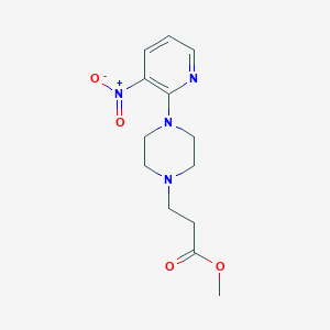 molecular formula C13H18N4O4 B1406892 Methyl 3-[4-(3-nitropyridin-2-yl)piperazin-1-yl]propanoate CAS No. 1549895-14-8