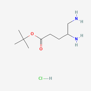 molecular formula C9H21ClN2O2 B14068939 Tert-butyl 4,5-diaminopentanoate;hydrochloride 