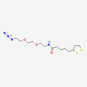 molecular formula C14H26N4O3S2 B14068940 N-(2-(2-(2-Azidoethoxy)ethoxy)ethyl)-5-(1,2-dithiolan-3-yl)pentanamide 
