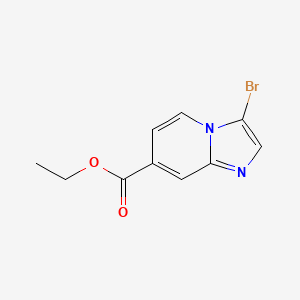 molecular formula C10H9BrN2O2 B1406897 Ethyl 3-bromoimidazo[1,2-a]pyridine-7-carboxylate CAS No. 1315362-84-5