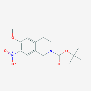 molecular formula C15H20N2O5 B1406898 Tert-butyl 6-methoxy-7-nitro-1,2,3,4-tetrahydroisoquinoline-2-carboxylate CAS No. 921224-62-6