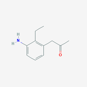 molecular formula C11H15NO B14069005 1-(3-Amino-2-ethylphenyl)propan-2-one 