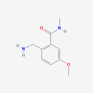 molecular formula C10H14N2O2 B14069011 2-(Aminomethyl)-5-methoxy-N-methylbenzamide CAS No. 138966-01-5