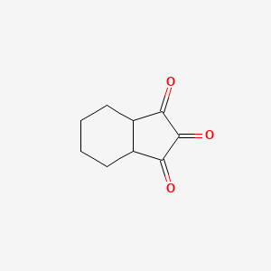 molecular formula C9H10O3 B14069072 3a,4,5,6,7,7a-Hexahydroindene-1,2,3-trione 