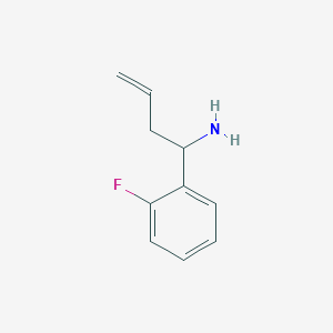 molecular formula C10H12FN B14069080 1-(2-Fluorophenyl)but-3-en-1-amine 