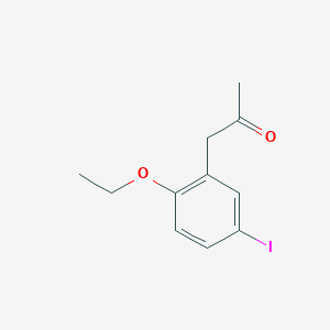 molecular formula C11H13IO2 B14069158 1-(2-Ethoxy-5-iodophenyl)propan-2-one 