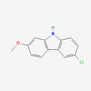 molecular formula C13H10ClNO B14069164 6-chloro-2-methoxy-9H-carbazole 