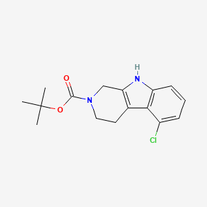 molecular formula C16H19ClN2O2 B14069168 tert-butyl 5-chloro-3,4-dihydro-1H-pyrido[3,4-b]indole-2(9H)-carboxylate 