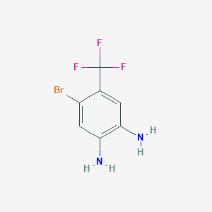 B140692 4-Bromo-5-(trifluoromethyl)benzene-1,2-diamine CAS No. 157590-60-8