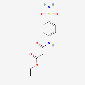 molecular formula C11H14N2O5S B14069255 Ethyl 3-oxo-3-(4-sulfamoylanilino)propanoate CAS No. 10265-44-8