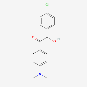 molecular formula C16H16ClNO2 B14069267 Ethanone, 2-(4-chlorophenyl)-1-[4-(dimethylamino)phenyl]-2-hydroxy- CAS No. 6338-79-0
