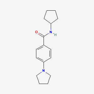 molecular formula C16H22N2O B14069293 N-cyclopentyl-4-(pyrrolidin-1-yl)benzamide 