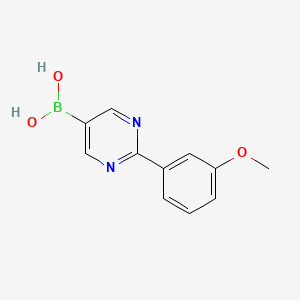 molecular formula C11H11BN2O3 B14069326 (2-(3-Methoxyphenyl)pyrimidin-5-yl)boronic acid 