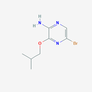 molecular formula C8H12BrN3O B14069372 5-Bromo-3-isobutoxypyrazin-2-amine 