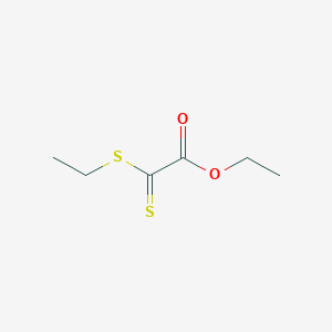 molecular formula C6H10O2S2 B14069375 Ethyl (ethylsulfanyl)(sulfanylidene)acetate CAS No. 53074-95-6