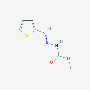 molecular formula C7H8N2O2S B14069382 Hydrazinecarboxylic acid, (2-thienylmethylene)-, methyl ester CAS No. 102741-35-5