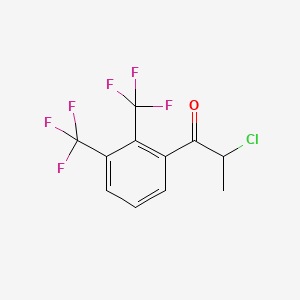 molecular formula C11H7ClF6O B14069431 1-(2,3-Bis(trifluoromethyl)phenyl)-2-chloropropan-1-one 