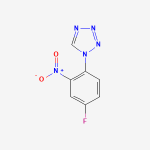 molecular formula C7H4FN5O2 B14069489 1-(4-fluoro-2-nitrophenyl)-1H-tetrazole 