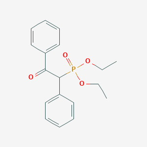 molecular formula C18H21O4P B14069542 Phosphonic acid, (2-oxo-1,2-diphenylethyl)-, diethyl ester CAS No. 64196-48-1