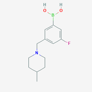(3-Fluoro-5-((4-methylpiperidin-1-yl)methyl)phenyl)boronic acid