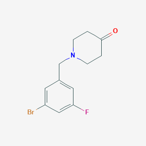 1-(3-Bromo-5-fluorobenzyl)piperidin-4-one