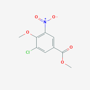 molecular formula C9H8ClNO5 B14069711 Methyl 3-chloro-4-methoxy-5-nitrobenzoate 