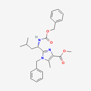 methyl 1-benzyl-2-((1S)-1-(((benzyloxy)carbonyl)amino)-3-methylbutyl)-5-methyl-1H-imidazole-4-carboxylate