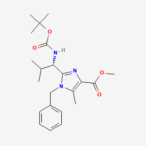 methyl 1-benzyl-2-{(1S)-1-[(tert-butoxycarbonyl)amino]-2-methylpropyl}-5-methyl-1H-imidazole-4-carboxylate