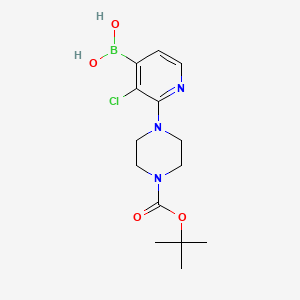 (2-(4-(Tert-butoxycarbonyl)piperazin-1-yl)-3-chloropyridin-4-yl)boronic acid