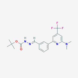 N'-[1-[3-(6-Dimethylamino-4-trifluoromethyl-pyridin-2-yl)-phenyl]-meth-(E)-ylidene]-hydrazinecarboxylic acid tert-butyl ester