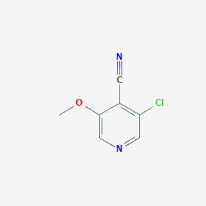 molecular formula C7H5ClN2O B14069816 3-Chloro-5-methoxyisonicotinonitrile 