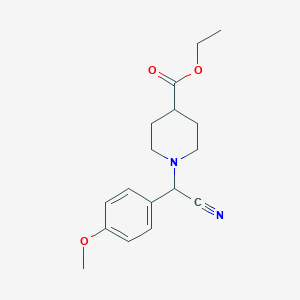 Ethyl 1-[cyano-(4-methoxyphenyl)methyl]piperidine-4-carboxylate