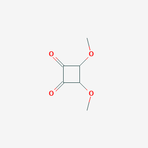 molecular formula C6H8O4 B14069901 3,4-Dimethoxycyclobutane-1,2-dione 