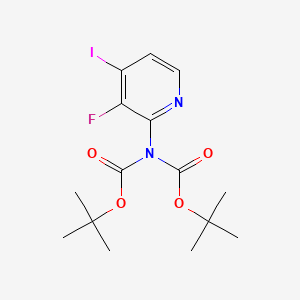 molecular formula C15H20FIN2O4 B14069906 tert-Butyl (tert-butoxycarbonyl)(3-fluoro-4-iodopyridin-2-yl)carbamate 