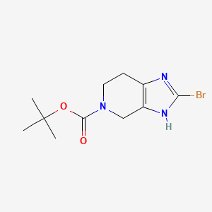 molecular formula C11H16BrN3O2 B14069974 tert-butyl 2-bromo-3,4,6,7-tetrahydro-5H-imidazo[4,5-c]pyridine-5-carboxylate 