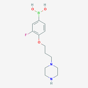 3-Fluoro-4-(3-(piperazin-1-yl)propoxy)phenylboronic acid