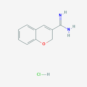 molecular formula C10H11ClN2O B1407004 2H-Chromene-3-carboxamidine CAS No. 1355334-88-1